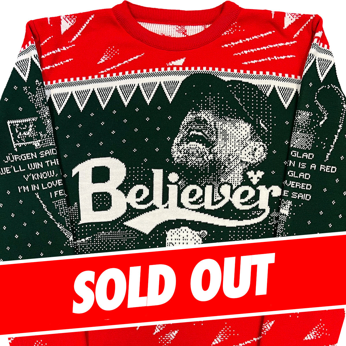 Klopp Believer 2022 Knitted Xmas Jumper | VERY LIMITED STOCK