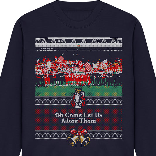 Oh Come Let Us Adore Them Xmas Sweatshirt