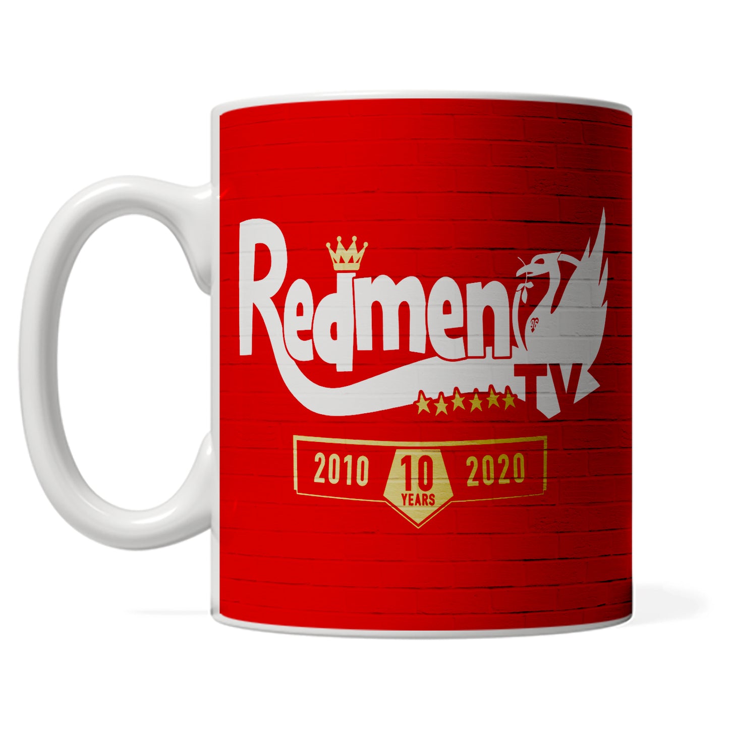 REDMEN TV '10 Years' Red mug