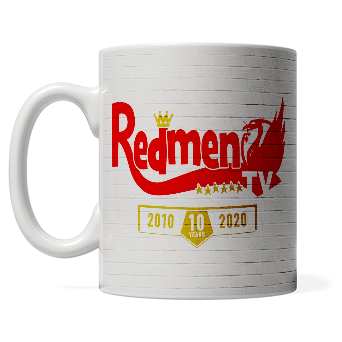 REDMEN TV '10 Years' White mug