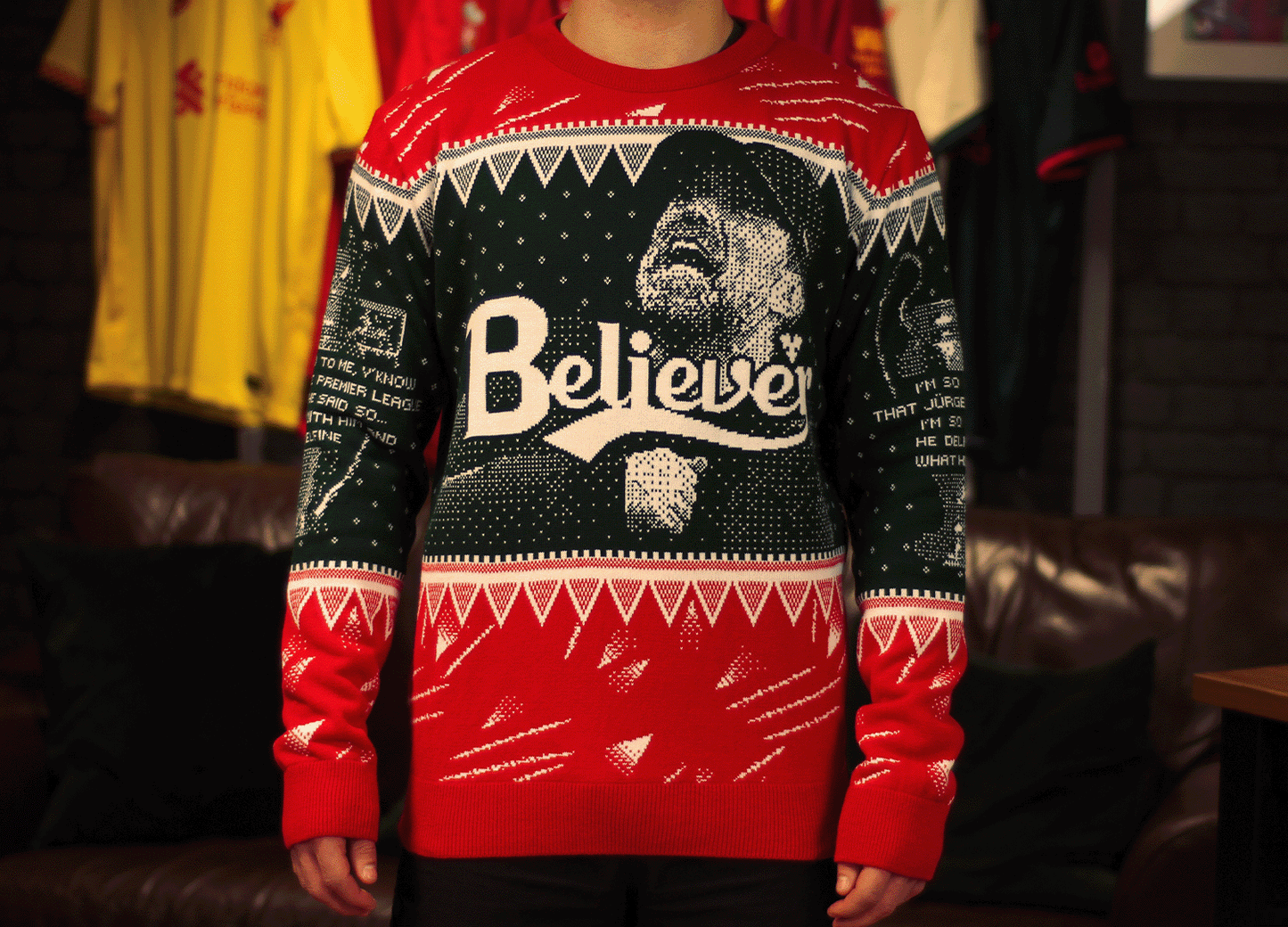 Klopp Believer 2022 Knitted Xmas Jumper | VERY LIMITED STOCK